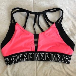 PINK Ultimate Cage Front Strappy Sports Bra